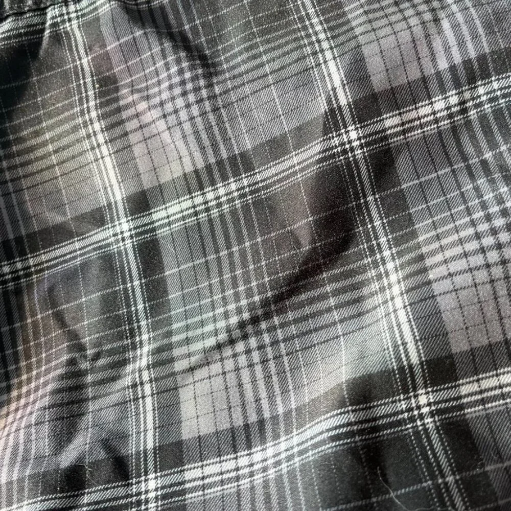 O’Neill Men’s Plaid Board Swim Trunks Adjustable Waist Black Gray